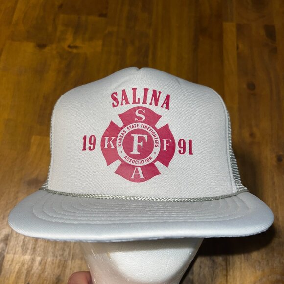 Salina Kansas State Firefighters Association vintage Otto Cap rope hat cap snapb - Picture 2 of 9